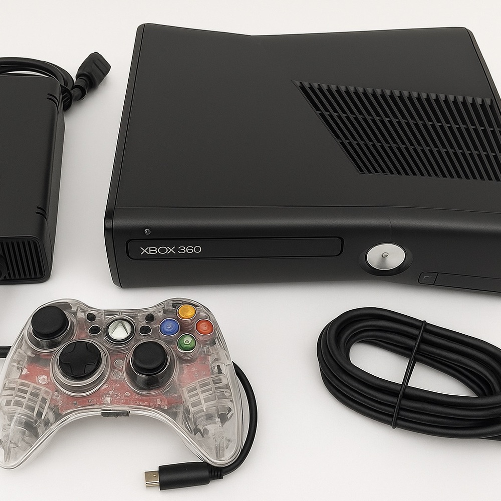 Xbox 360 Black Gaming Console with Controller